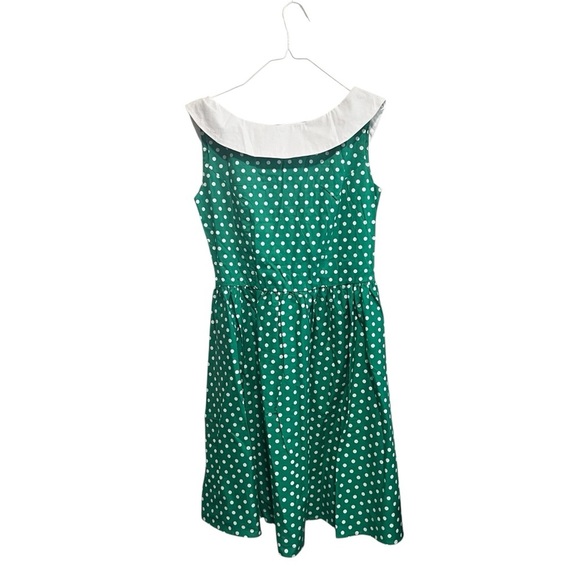 Dolly & Dotty Cindy Polka Dot Vintage Dress in
Dark Green, New with Tags - Picture 2 of 6